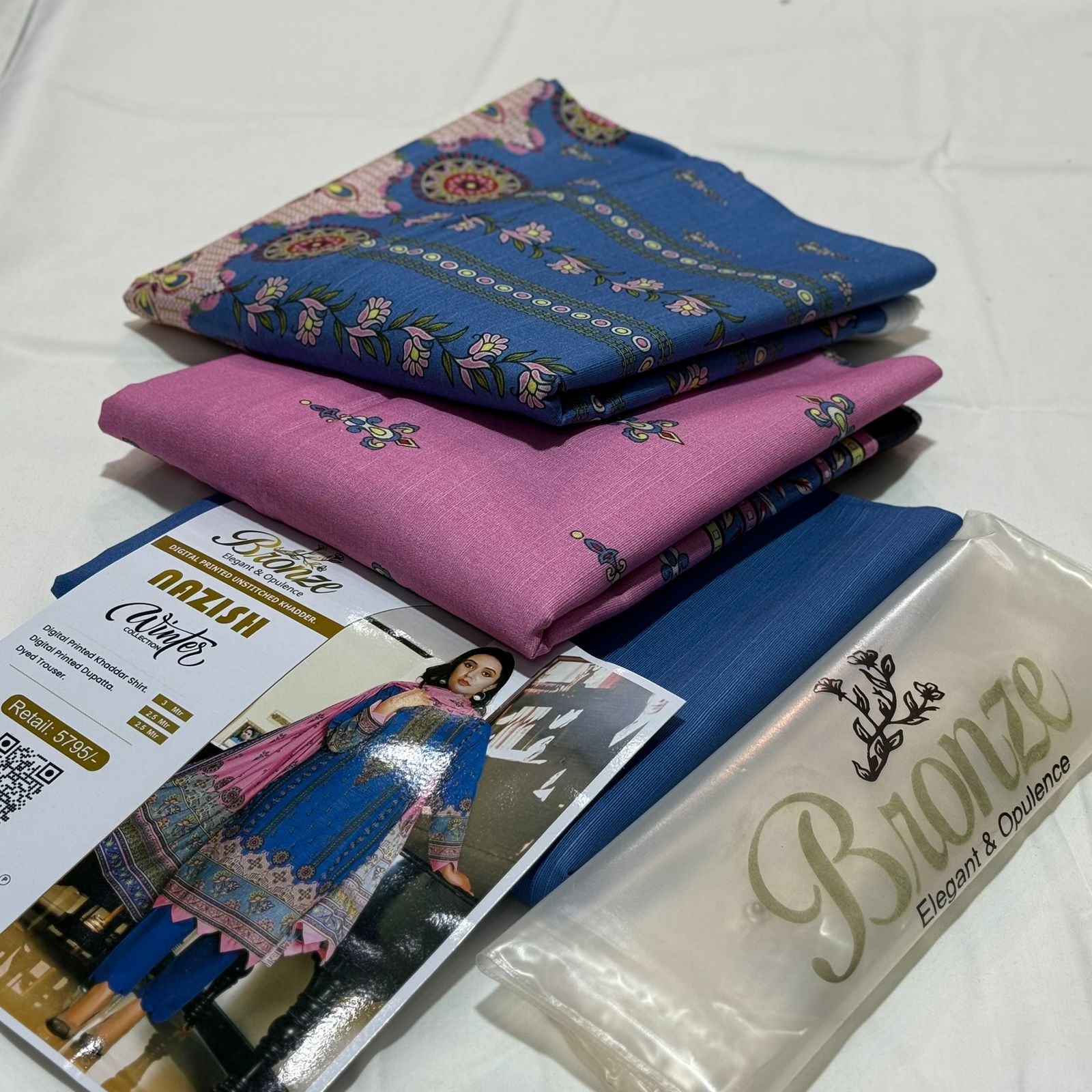 Bronze Unstitched Khaddar 3PC D-005