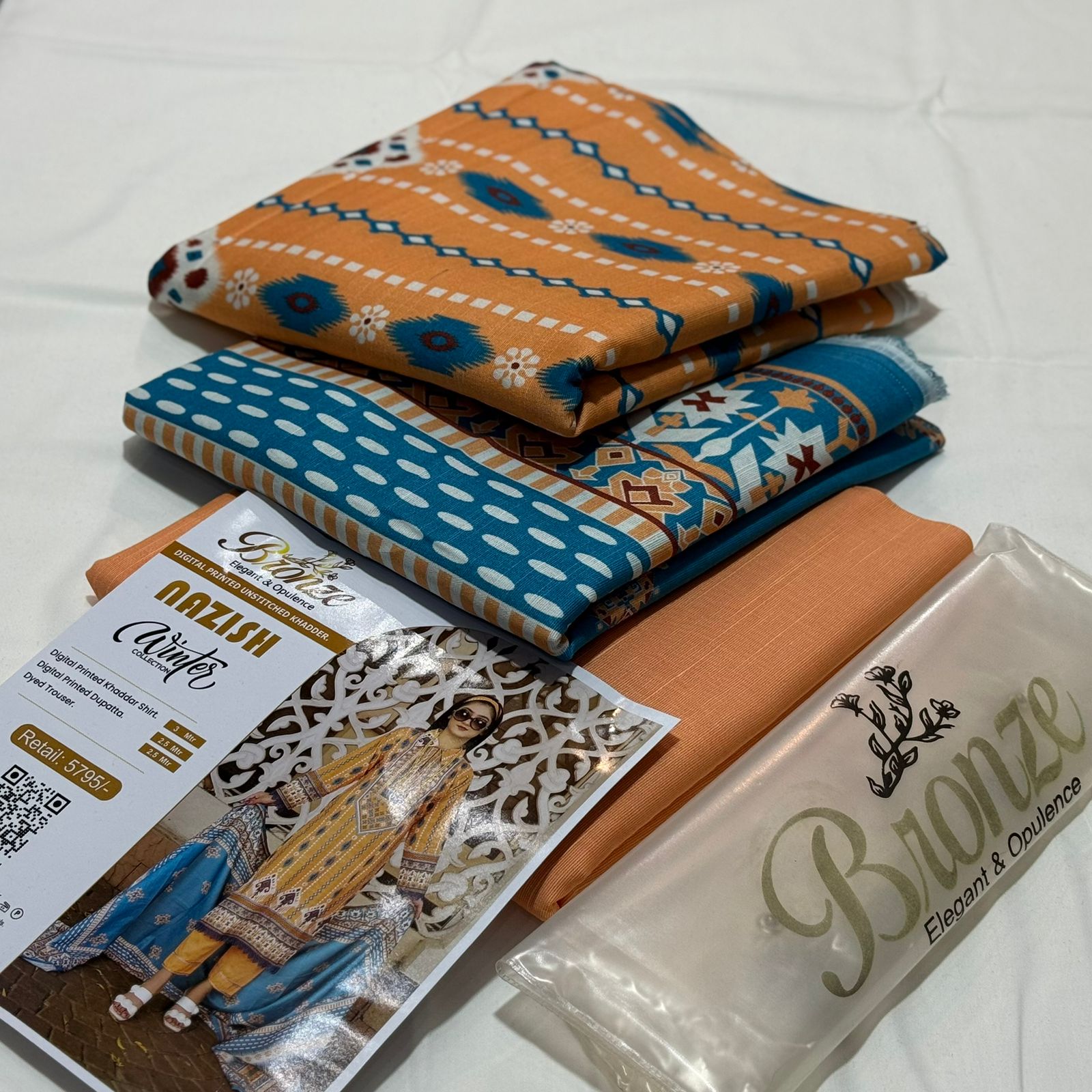 Bronze Unstitched Khaddar 3PC D-006