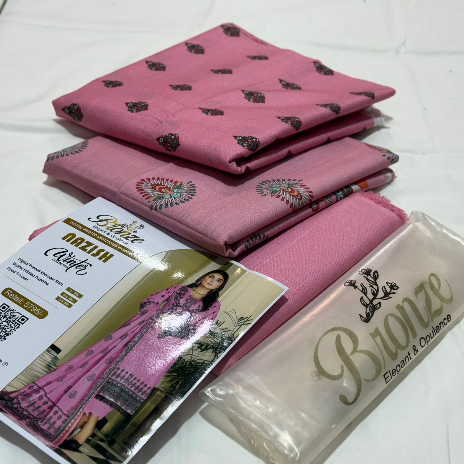 Bronze Unstitched Khaddar 3PC D-008