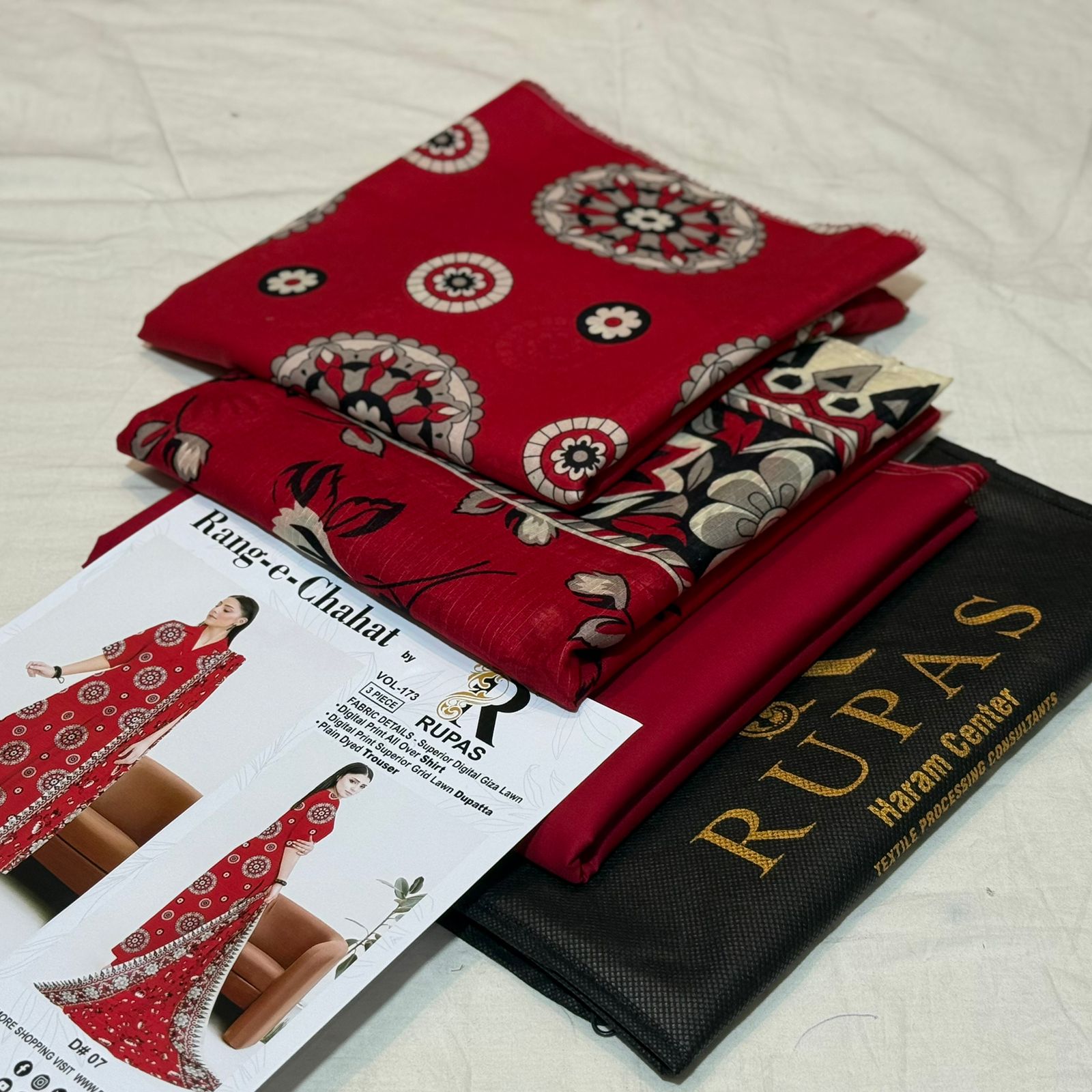 RUPAS Bana Dora Lawn 3Piece D-013