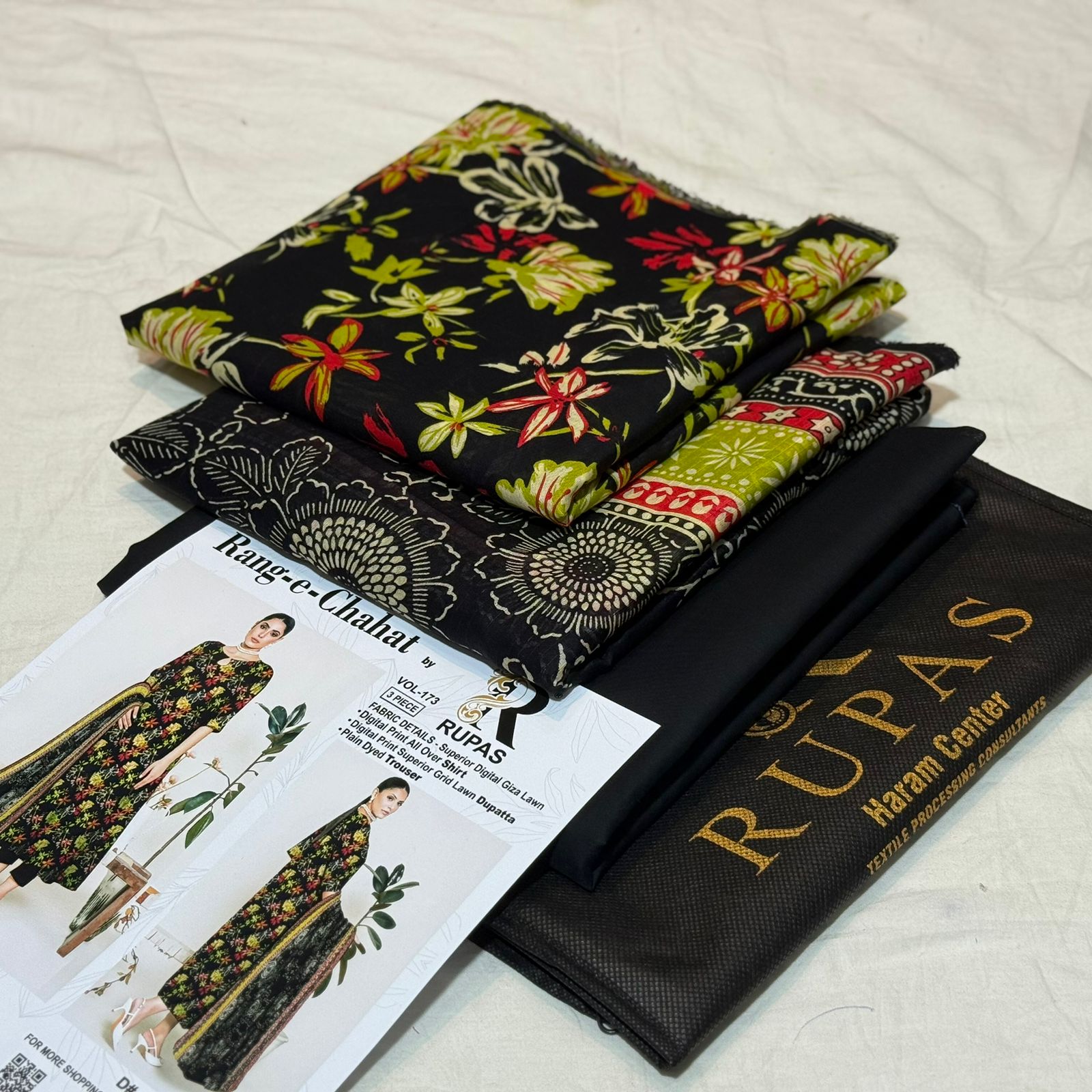 RUPAS Bana Dora Lawn 3Piece D-012