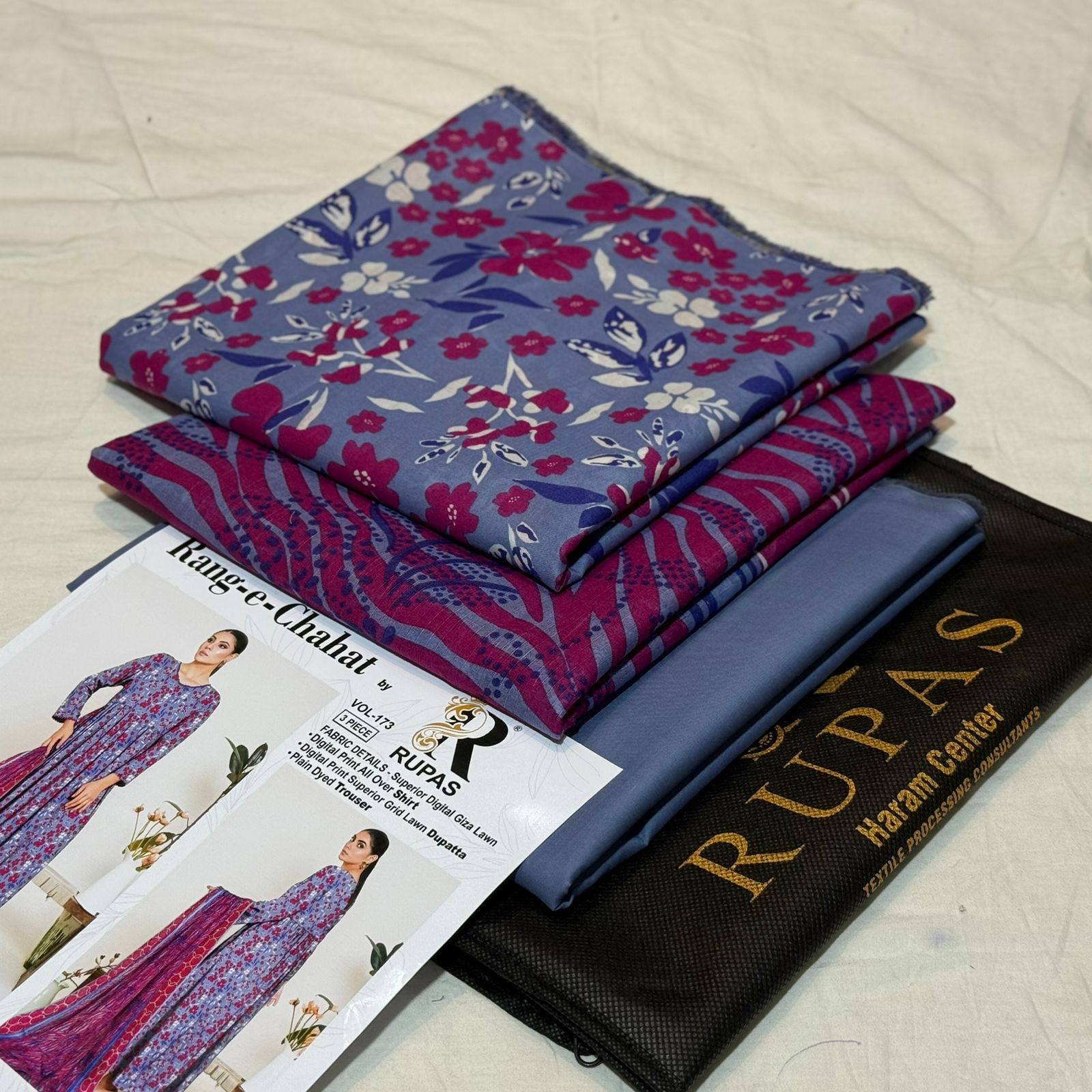 RUPAS Bana Dora Lawn 3Piece D-011