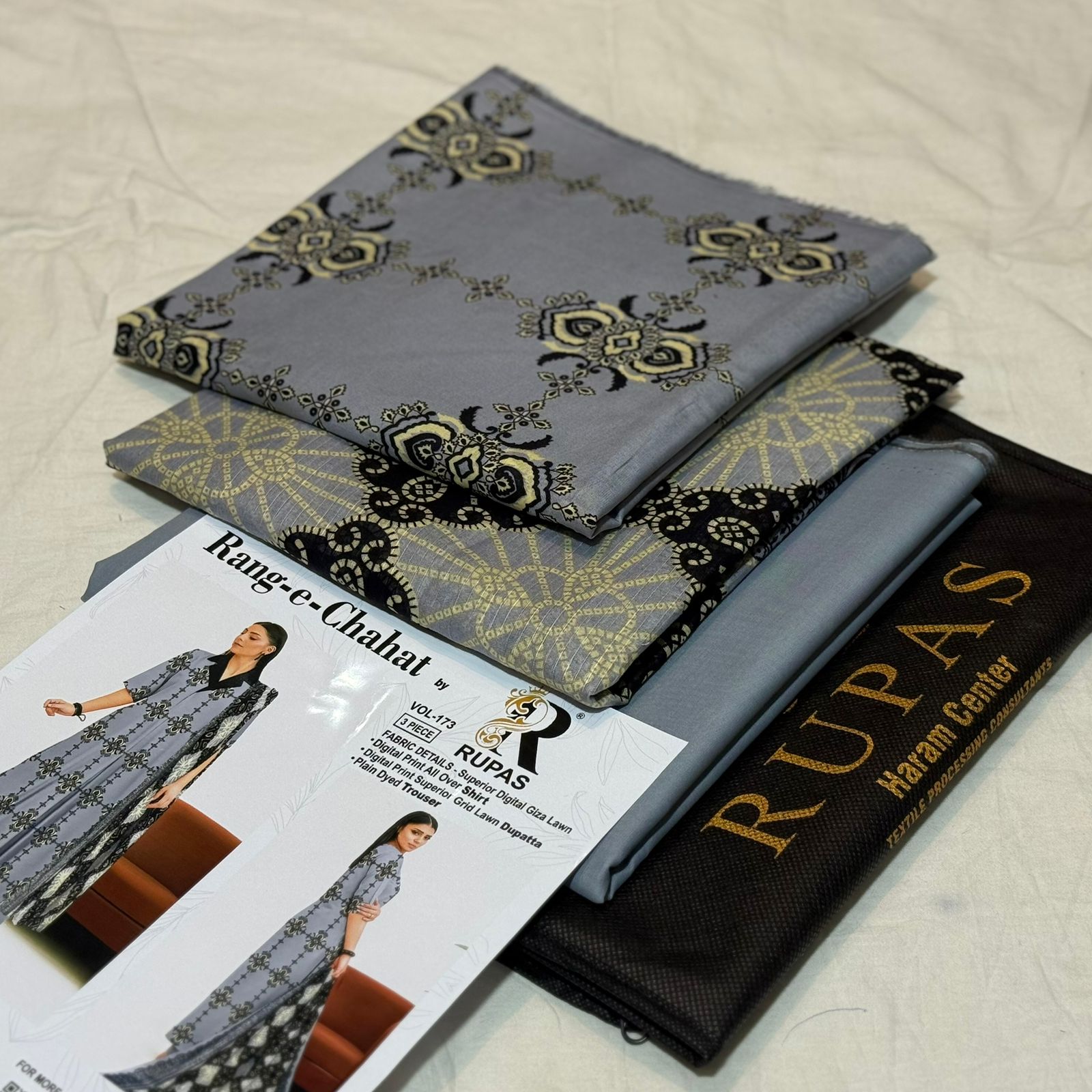 RUPAS Bana Dora Lawn 3Piece D-009