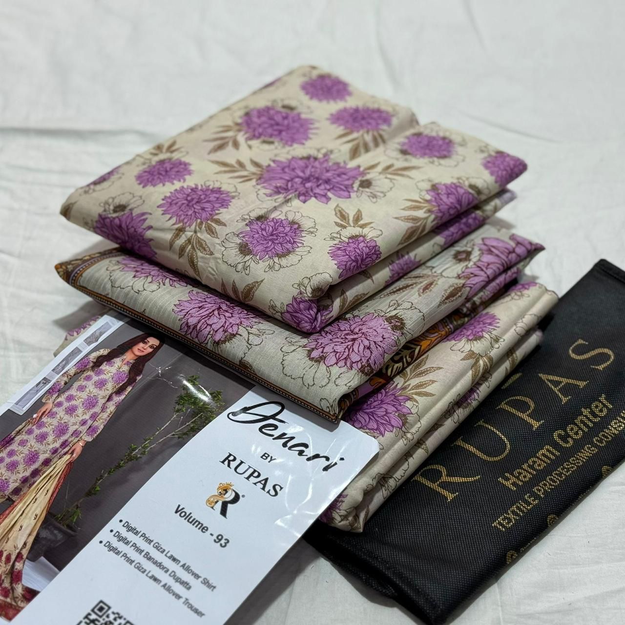 RUPAS Bana Dora Lawn 3Piece D-006