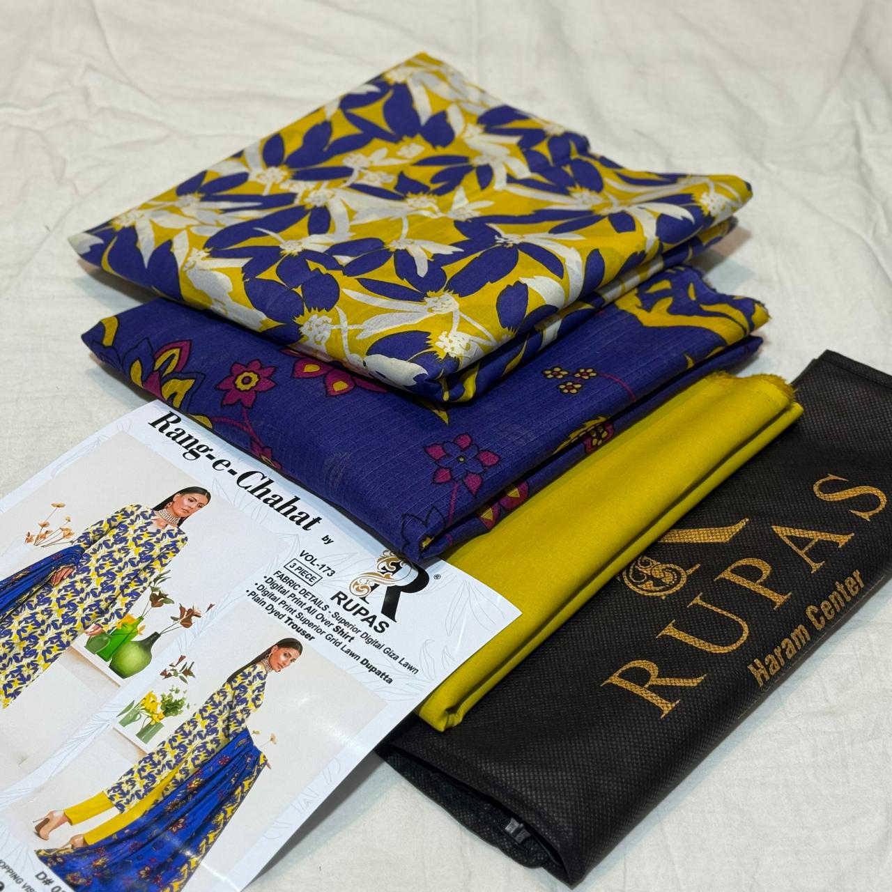 RUPAS Bana Dora Lawn 3Piece D-002