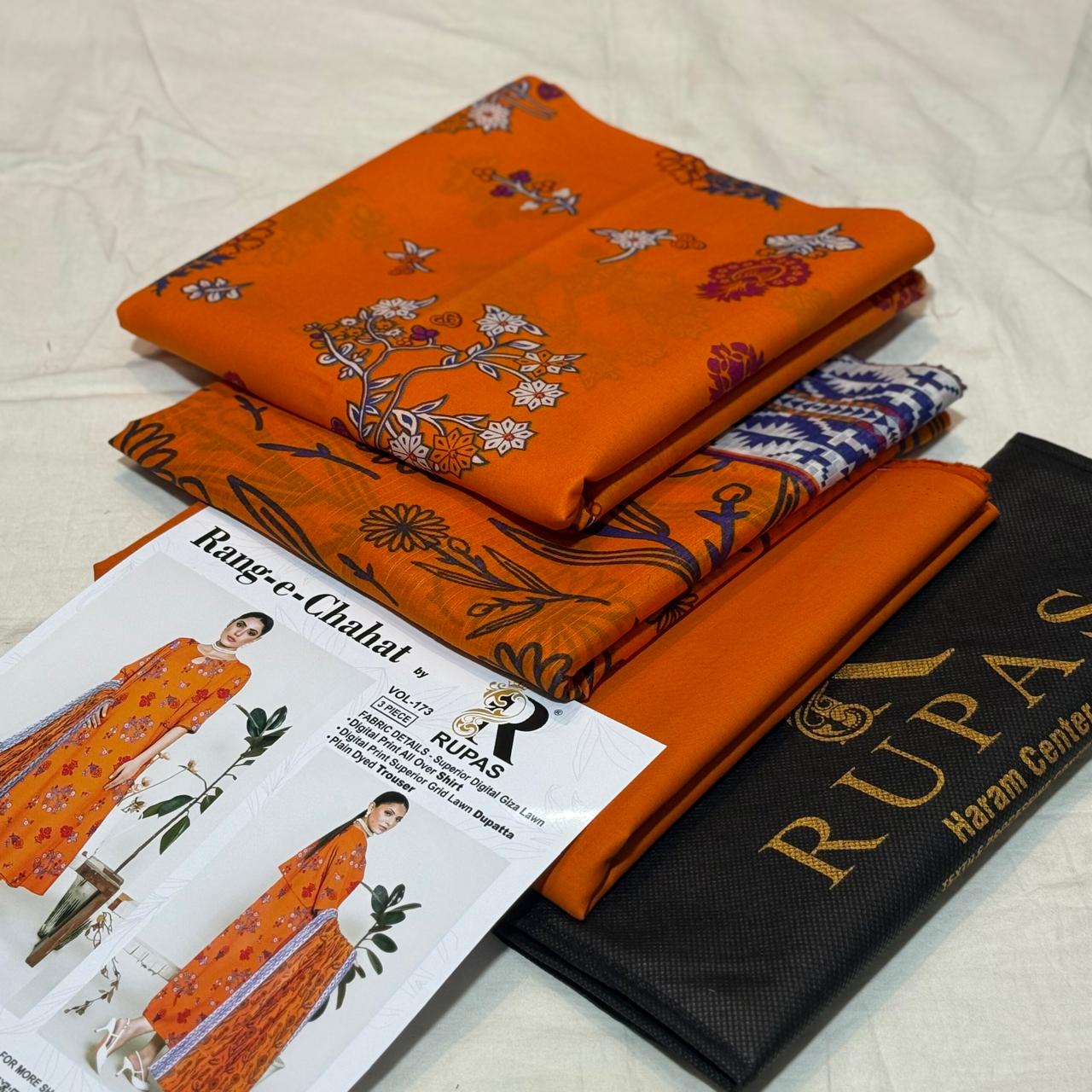 RUPAS Bana Dora Lawn 3Piece D-003