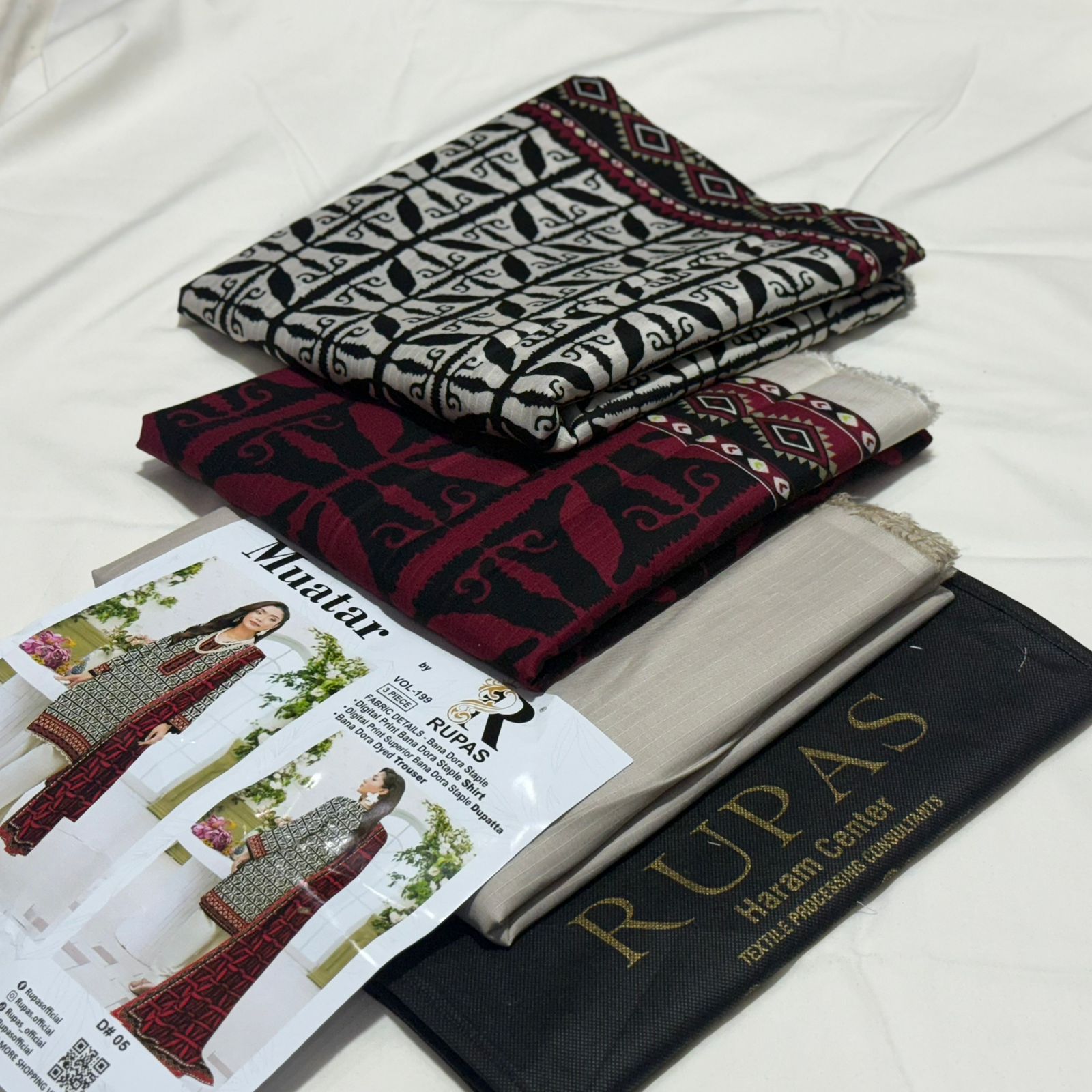 RUPAS Doria Viscose Linen 3Piece D-001