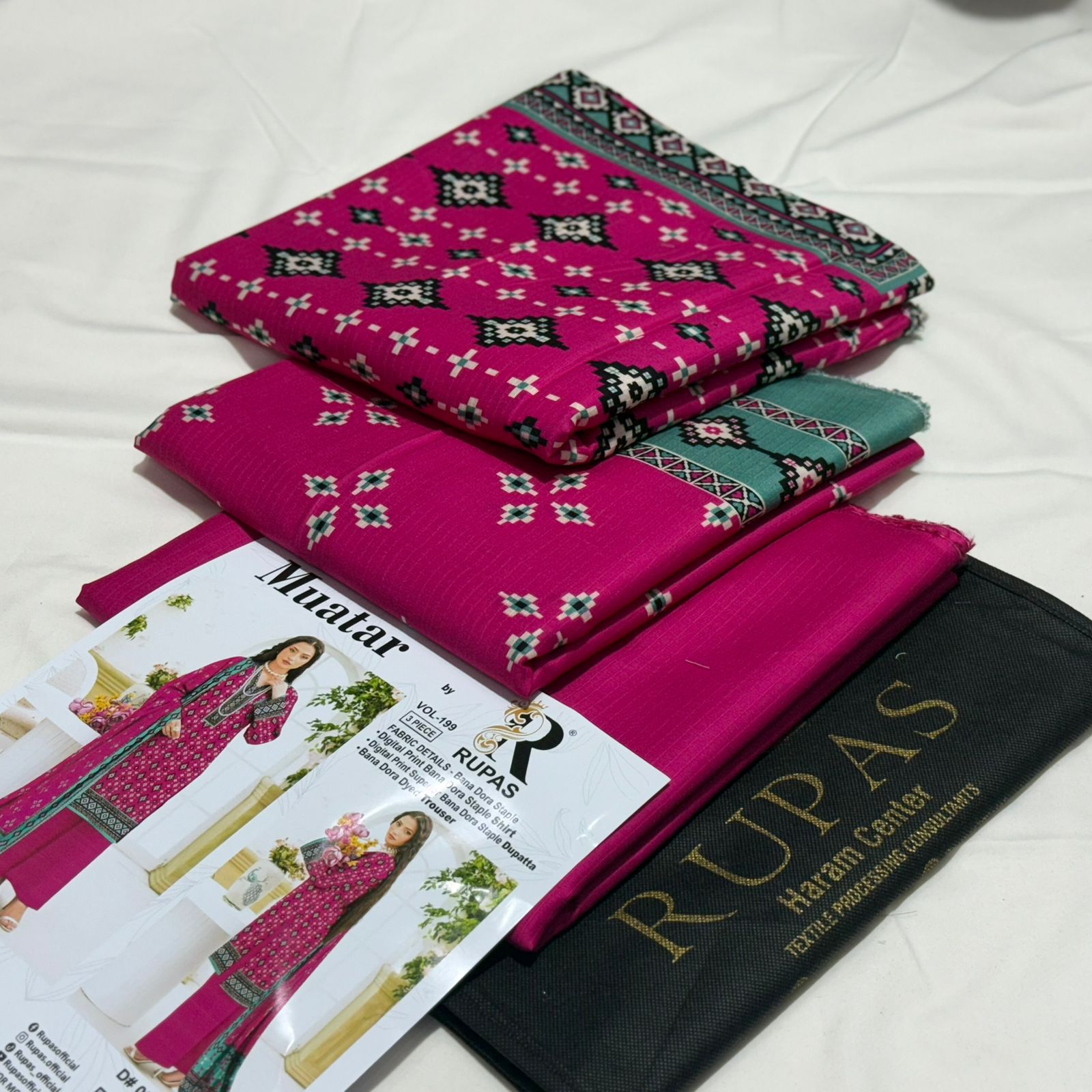 RUPAS Doria Viscose Linen 3Piece D-002