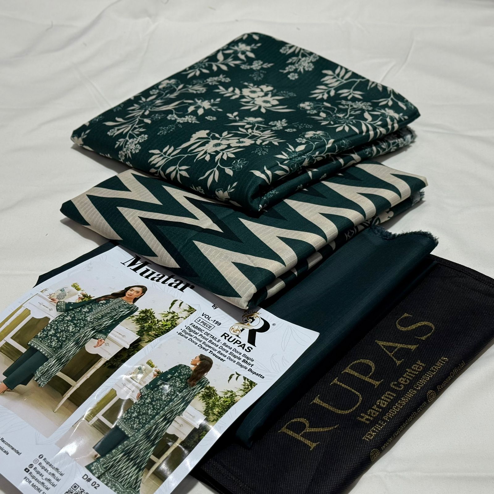 RUPAS Doria Viscose Linen 3Piece D-004