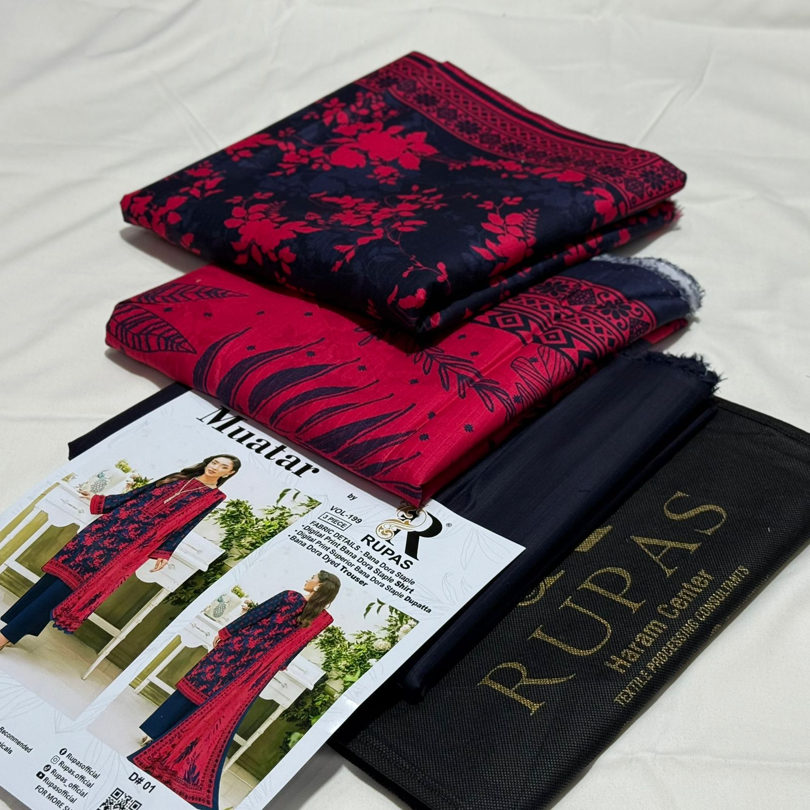 RUPAS Doria Viscose Linen 3Piece D-005