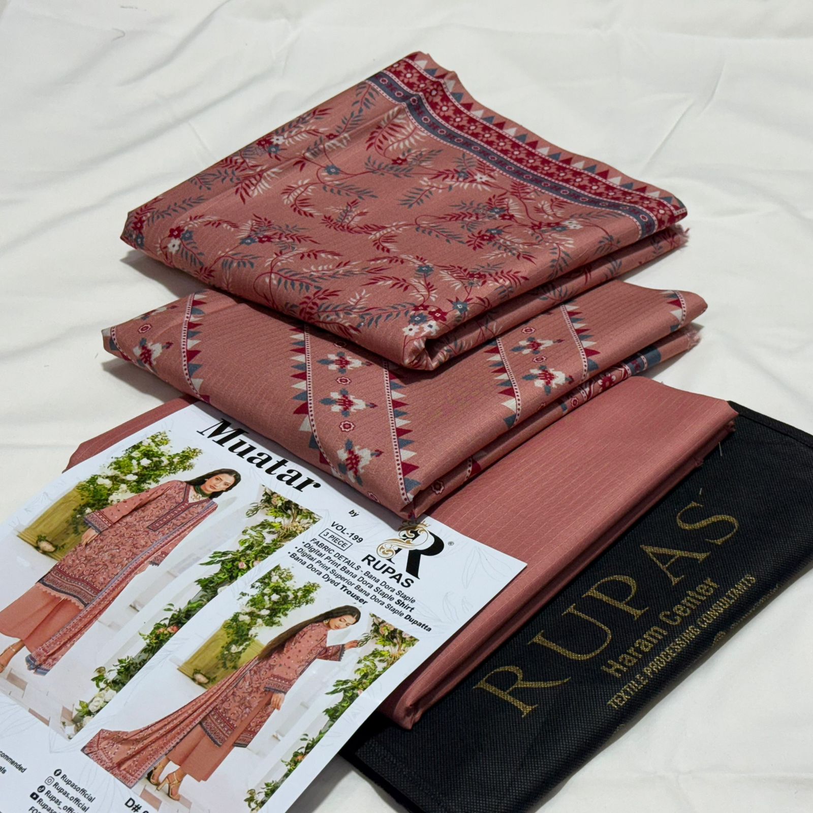 RUPAS Doria Viscose Linen 3Piece D-006