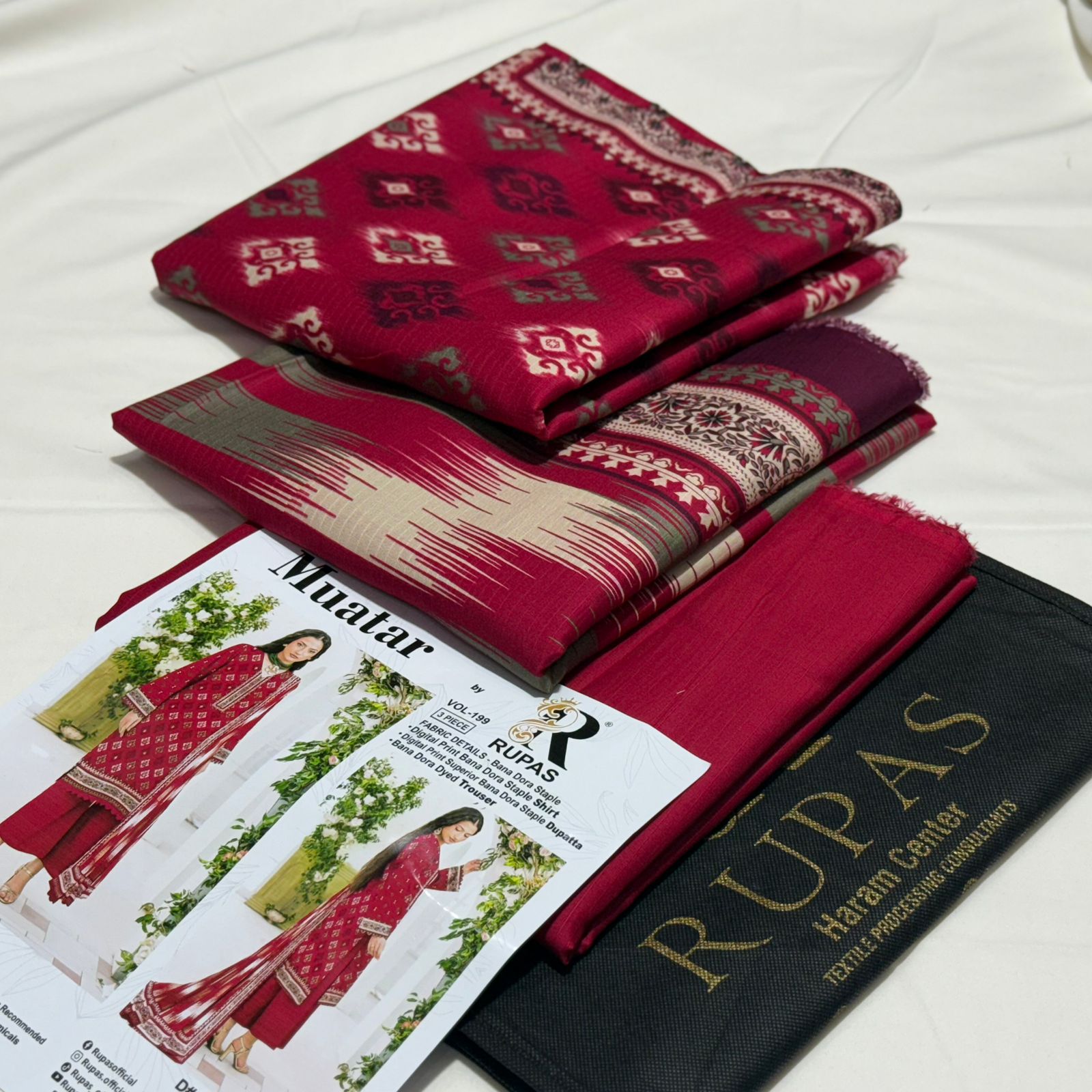 RUPAS Doria Viscose Linen 3Piece D-007