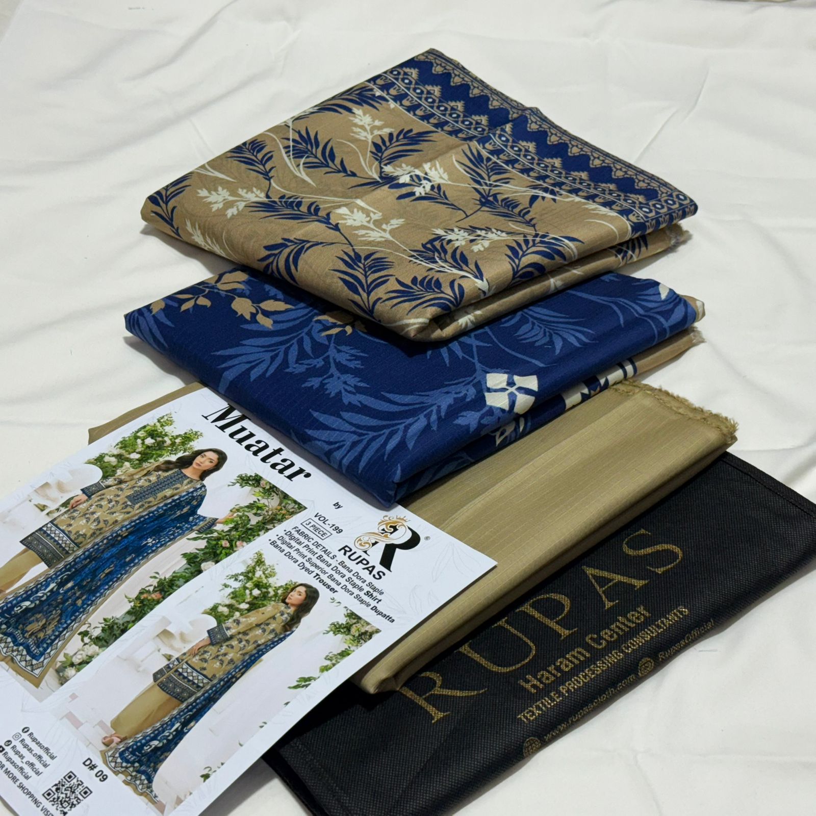 RUPAS Doria Viscose Linen 3Piece D-008