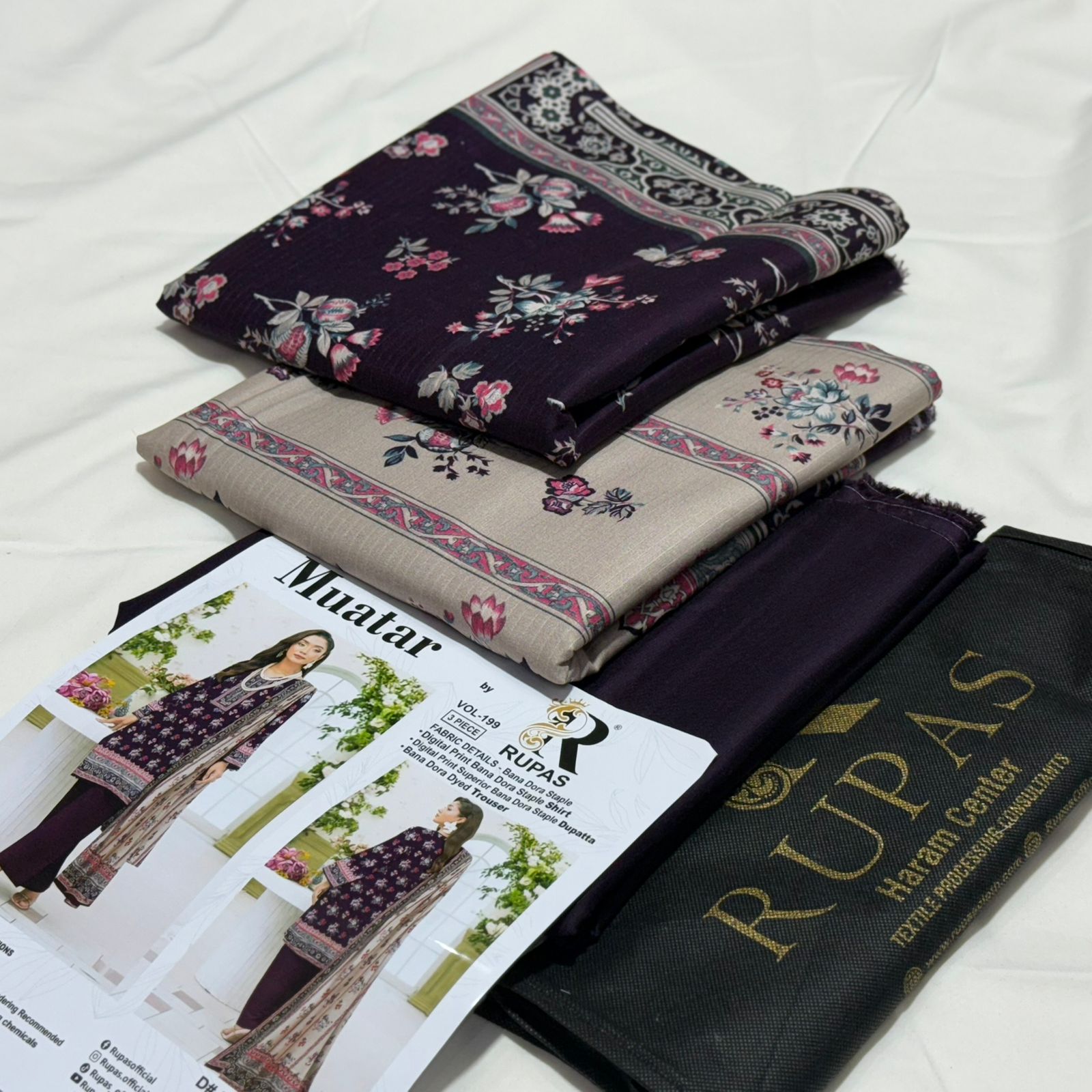 RUPAS Doria Viscose Linen 3Piece D-009