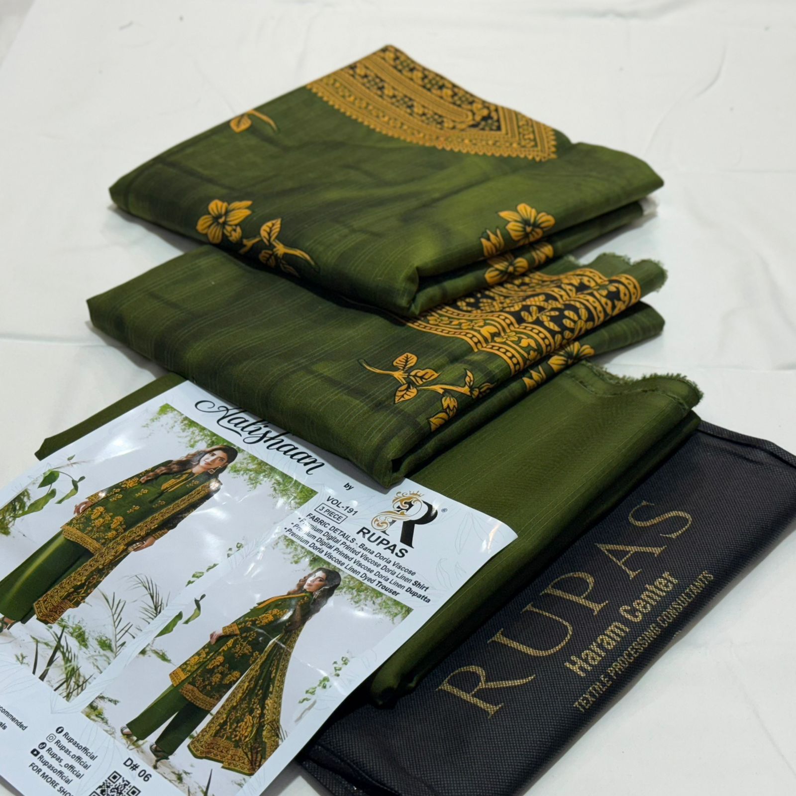 RUPAS Doria Viscose Linen 3Piece D-010