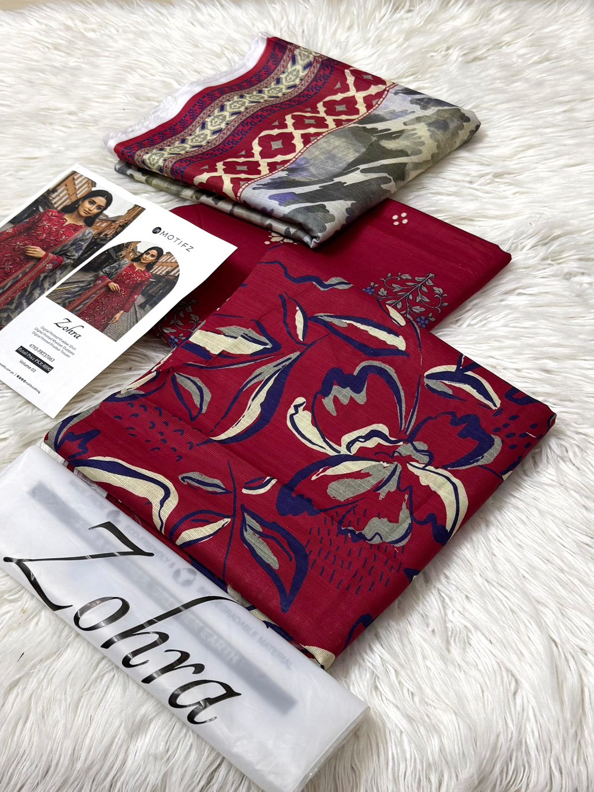 Zohra Khaddar 3Piece D-001