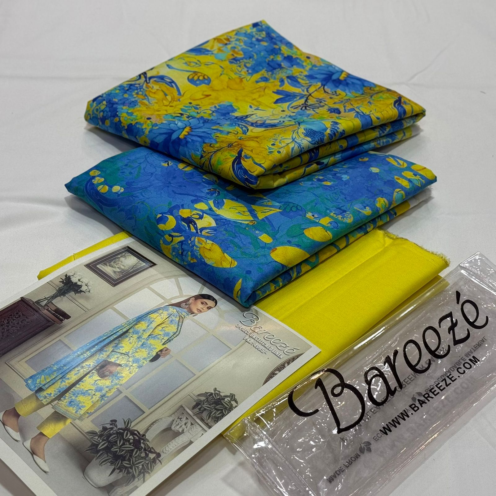 Bareeze Linen Unstitched 3Piece D-007