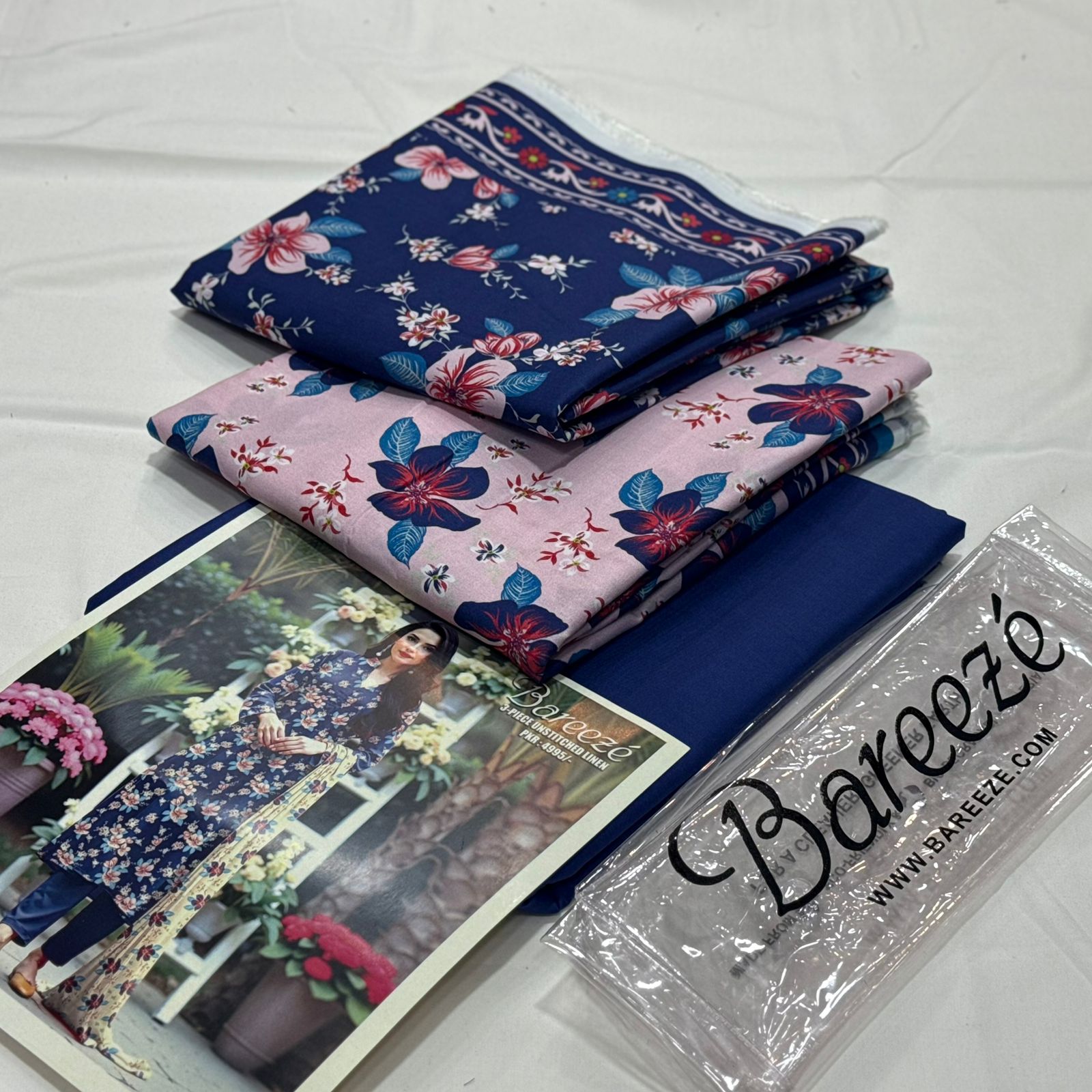 Bareeze Linen Unstitched 3Piece D-008