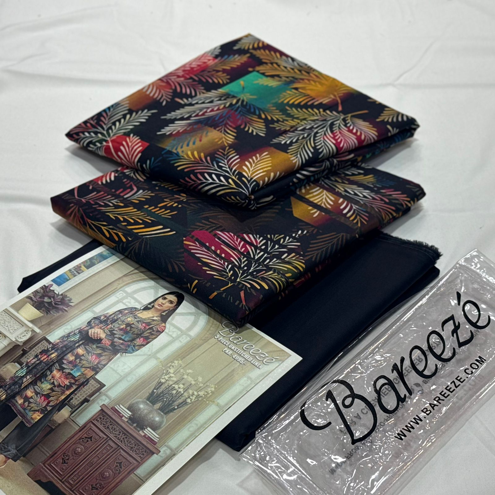 Bareeze Linen Unstitched 3Piece D-014