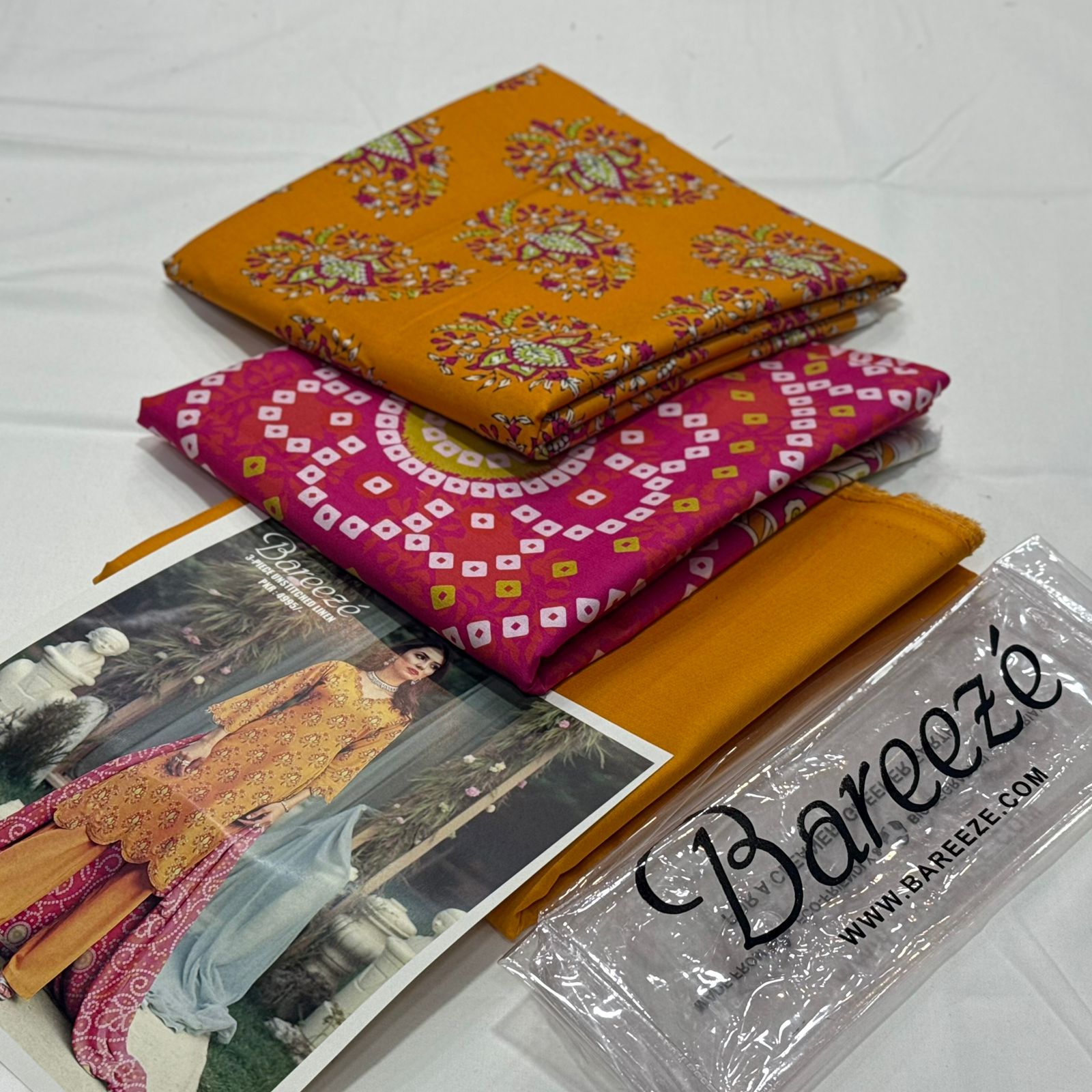 Bareeze Linen Unstitched 3Piece D-018