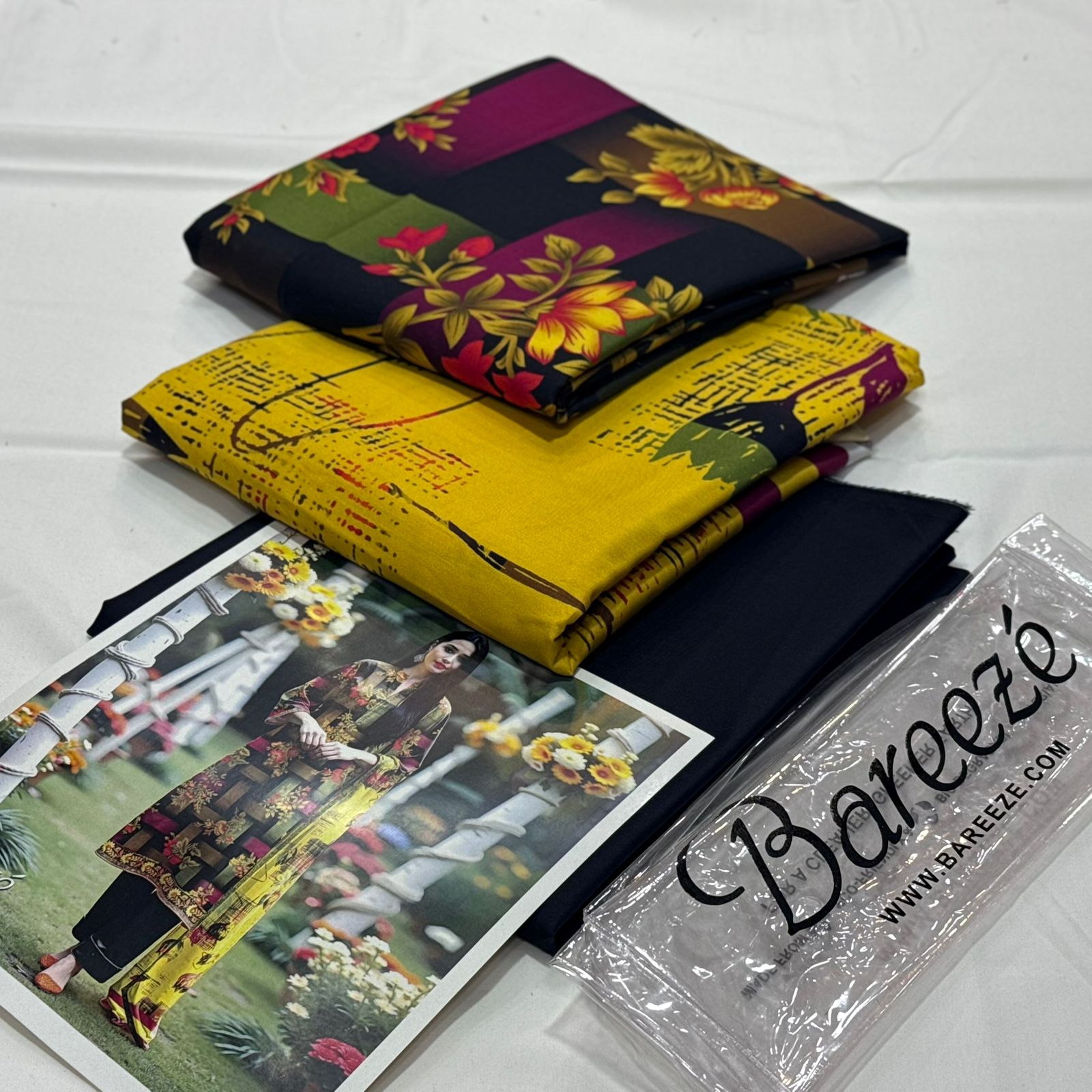 Bareeze Linen Unstitched 3Piece D-020