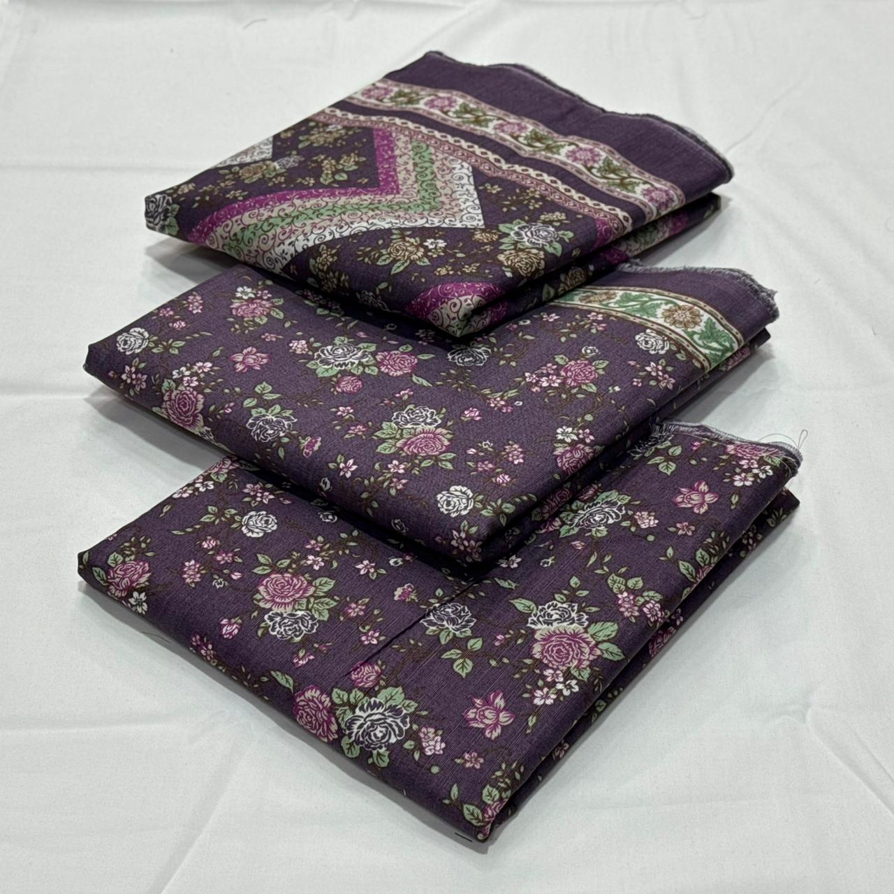 Bin Saeed Khaddar 3Piece D-010