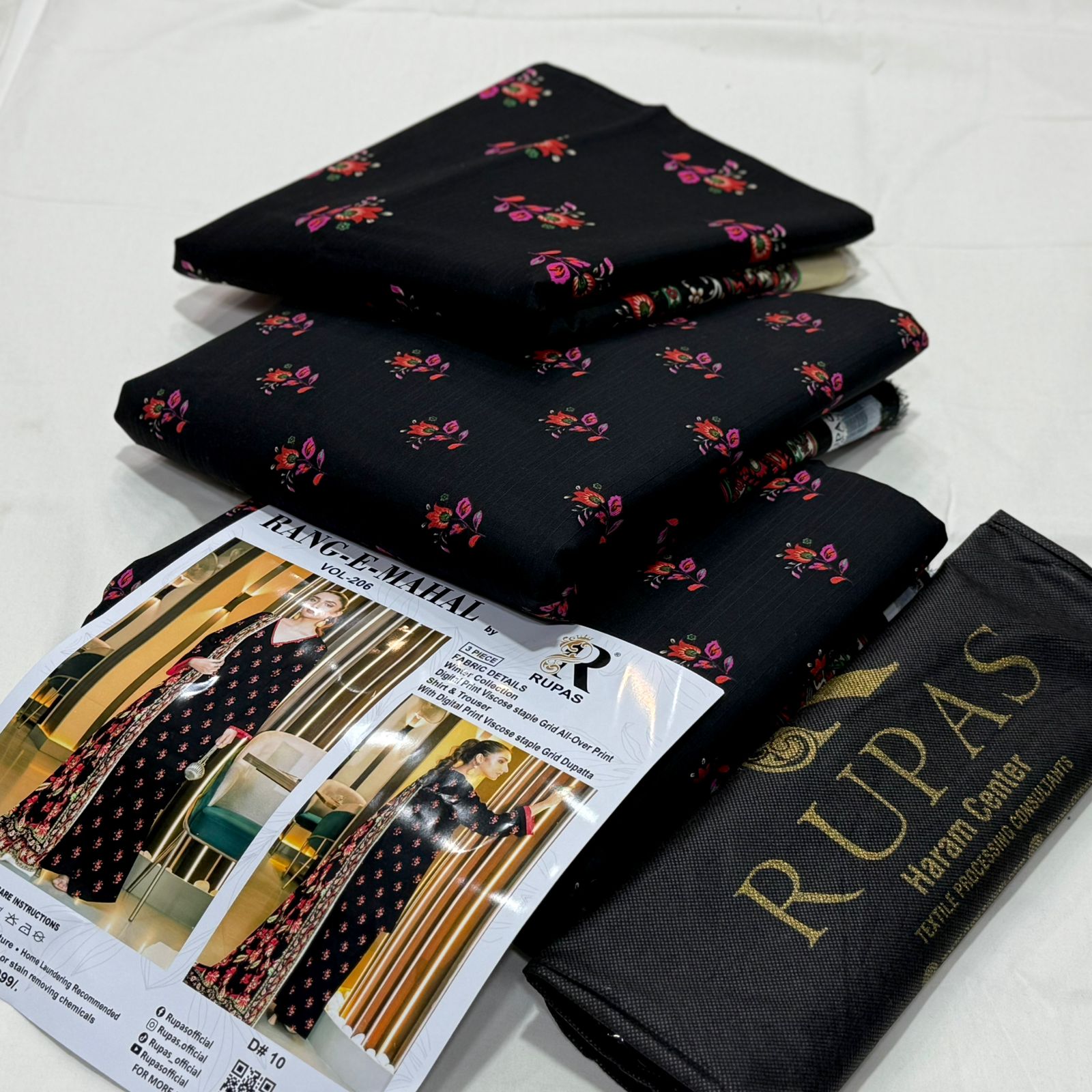 Rupas Doria Linen Unstitched 3Piece D-002