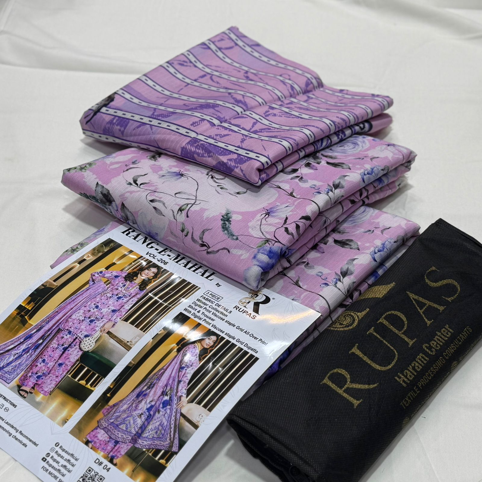 Rupas Doria Linen Unstitched 3Piece D-007