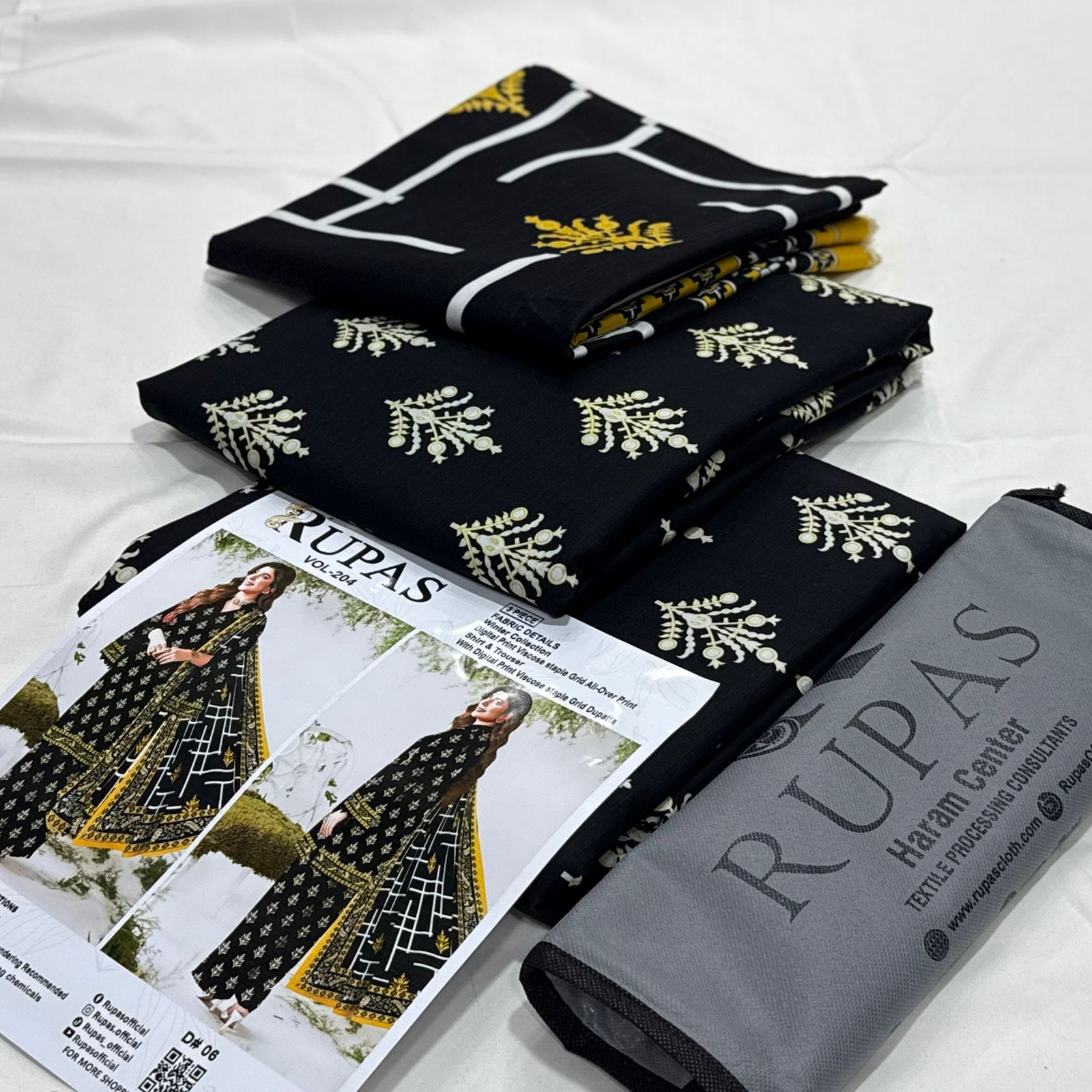 Rupas Doria Linen Unstitched 3Piece D-011