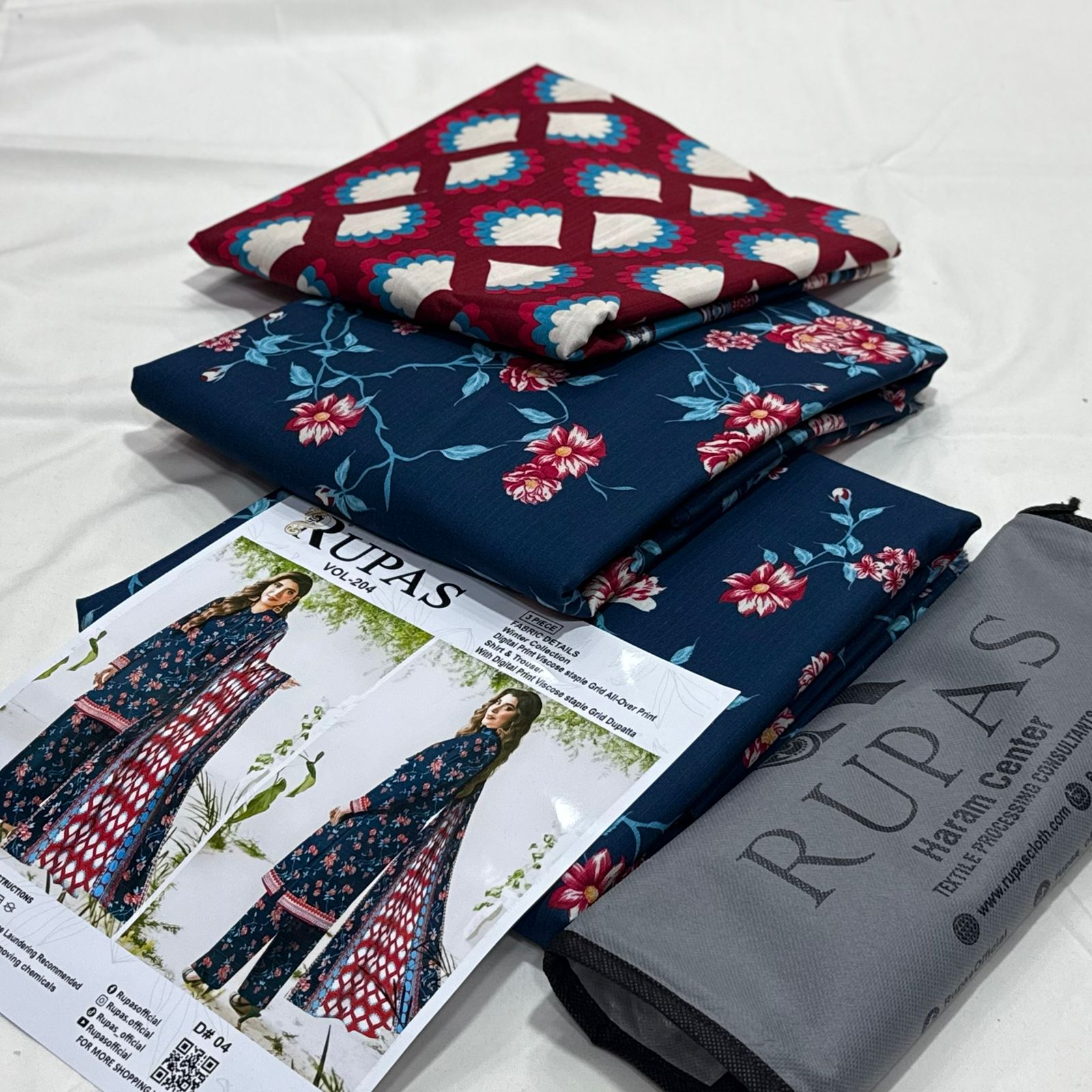 Rupas Doria Linen Unstitched 3Piece D-013