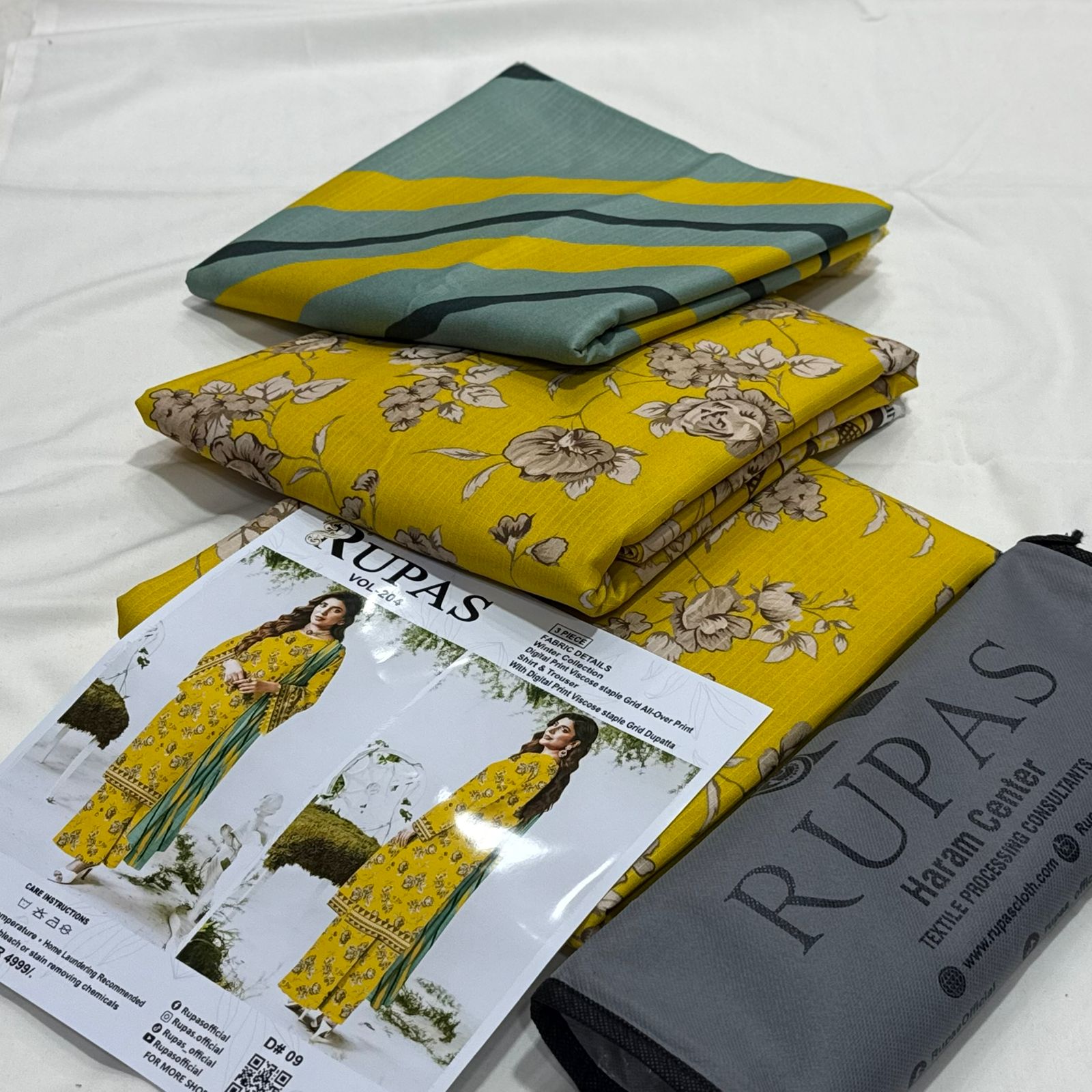 Rupas Doria Linen Unstitched 3Piece D-017