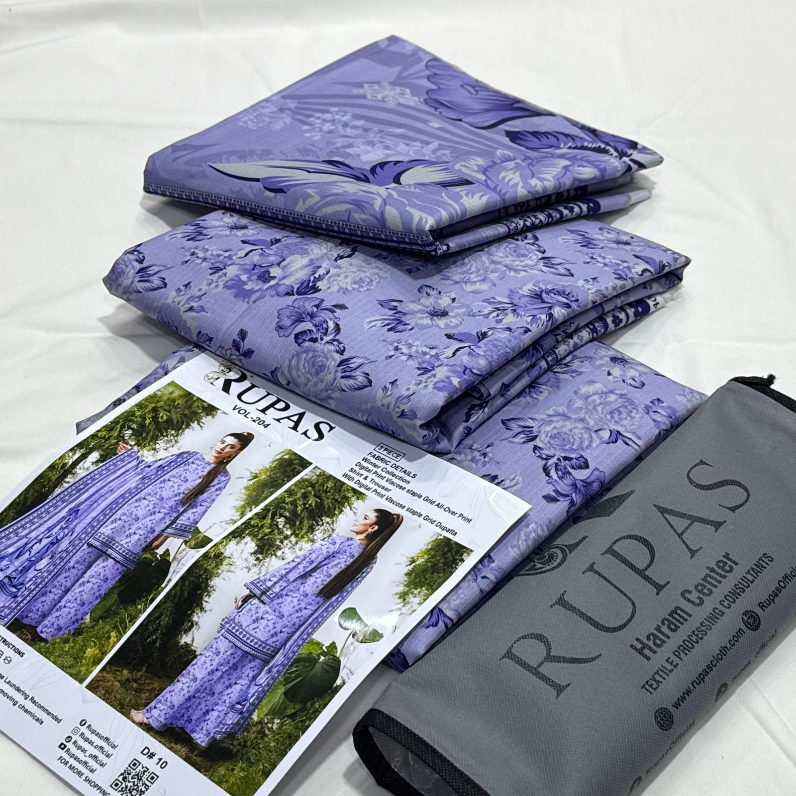 Rupas Doria Linen Unstitched 3Piece D-020