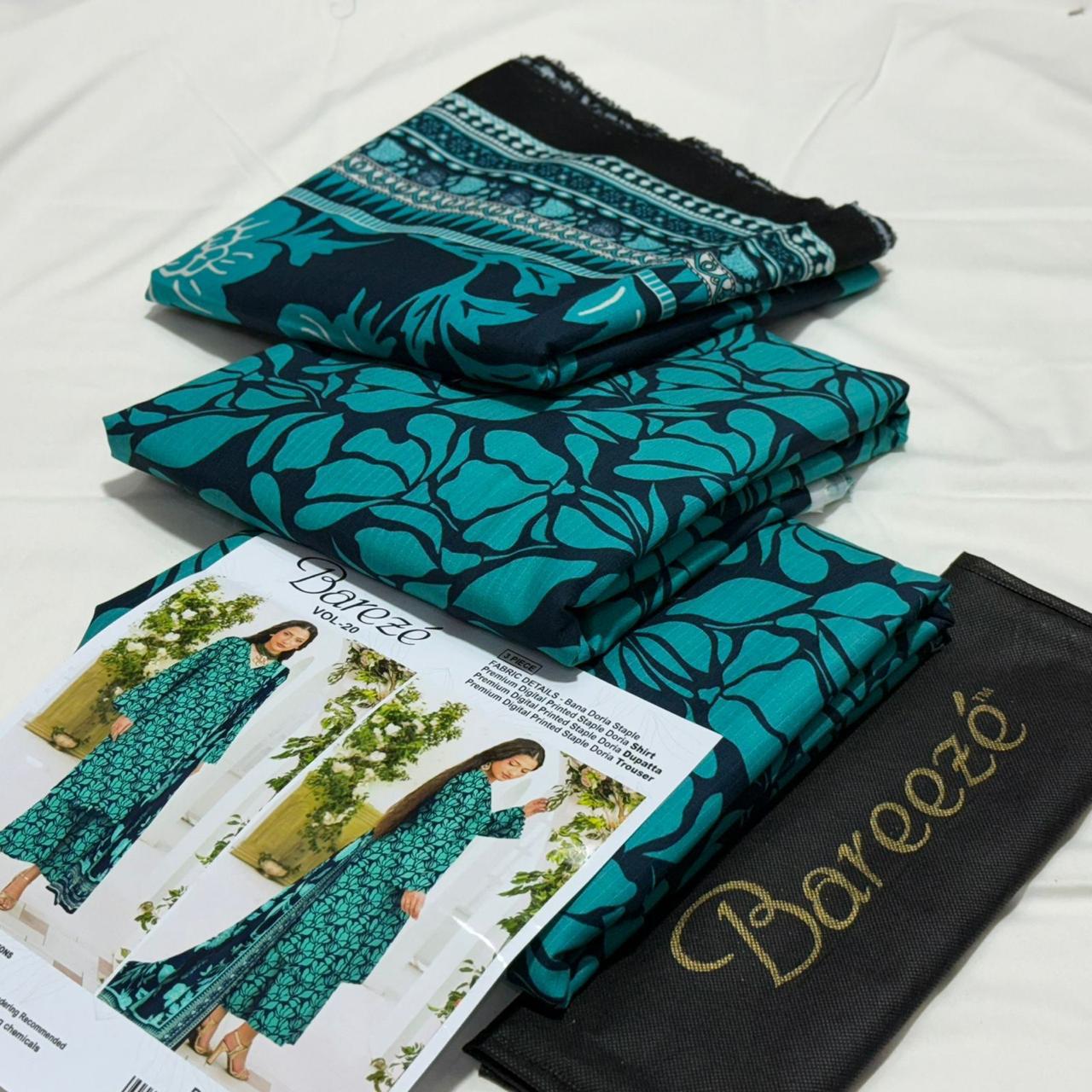 Rupas Doria Linen Unstitched 3Piece D-021