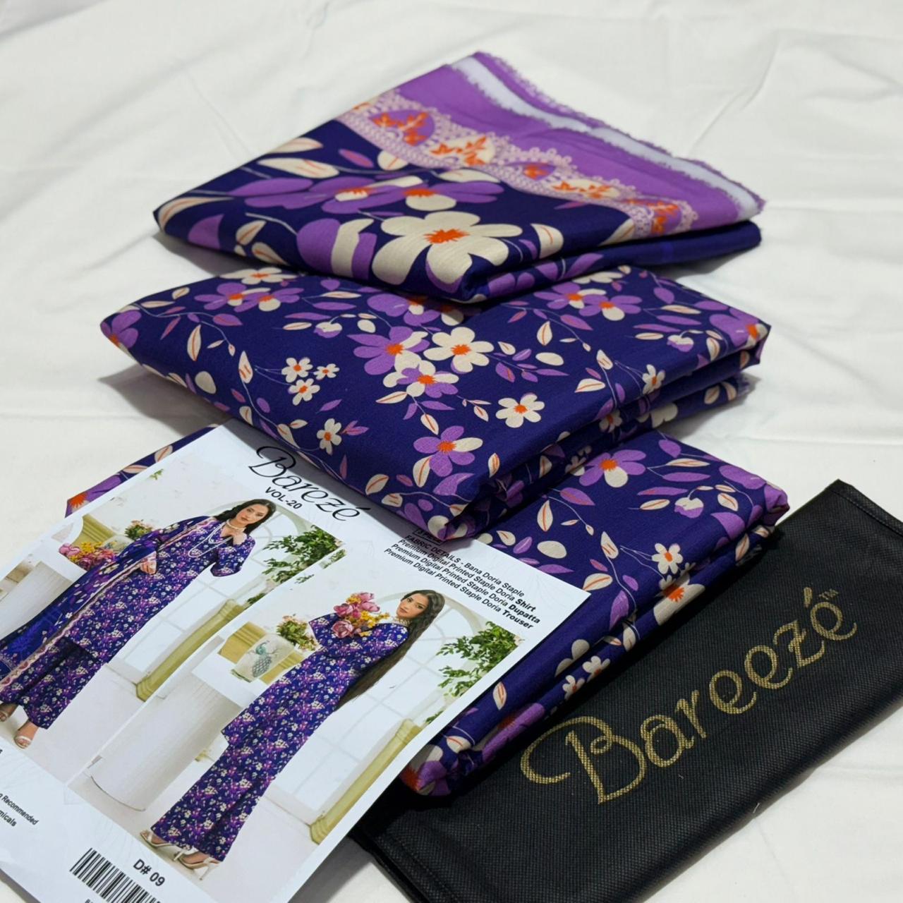 Rupas Doria Linen Unstitched 3Piece D-023