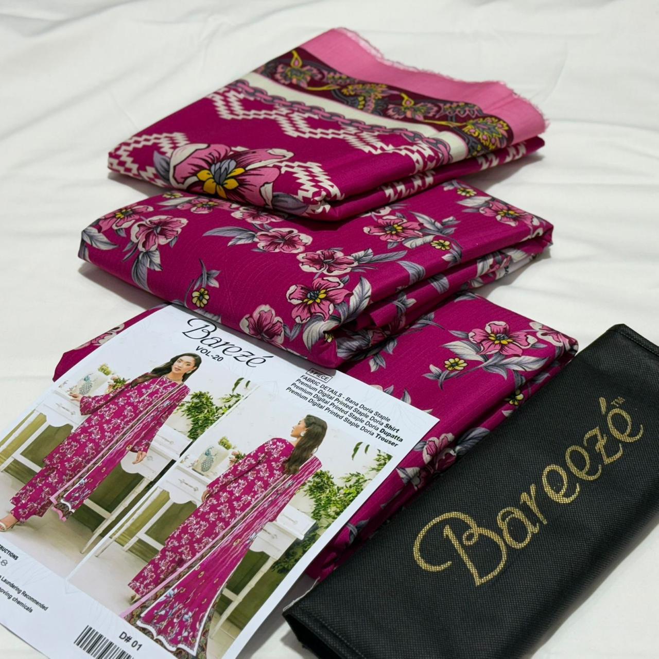 Rupas Doria Linen Unstitched 3Piece D-024