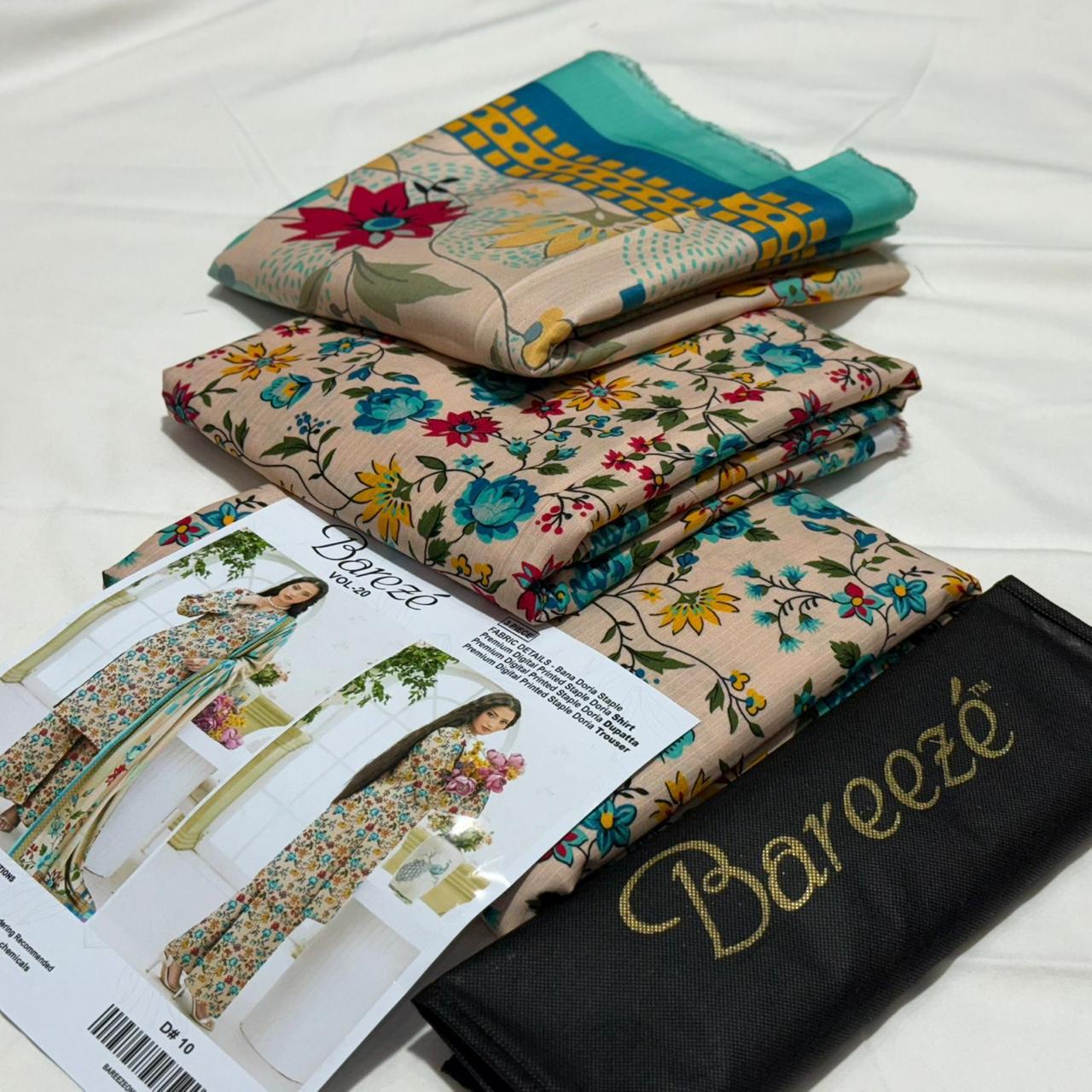 Rupas Doria Linen Unstitched 3Piece D-025