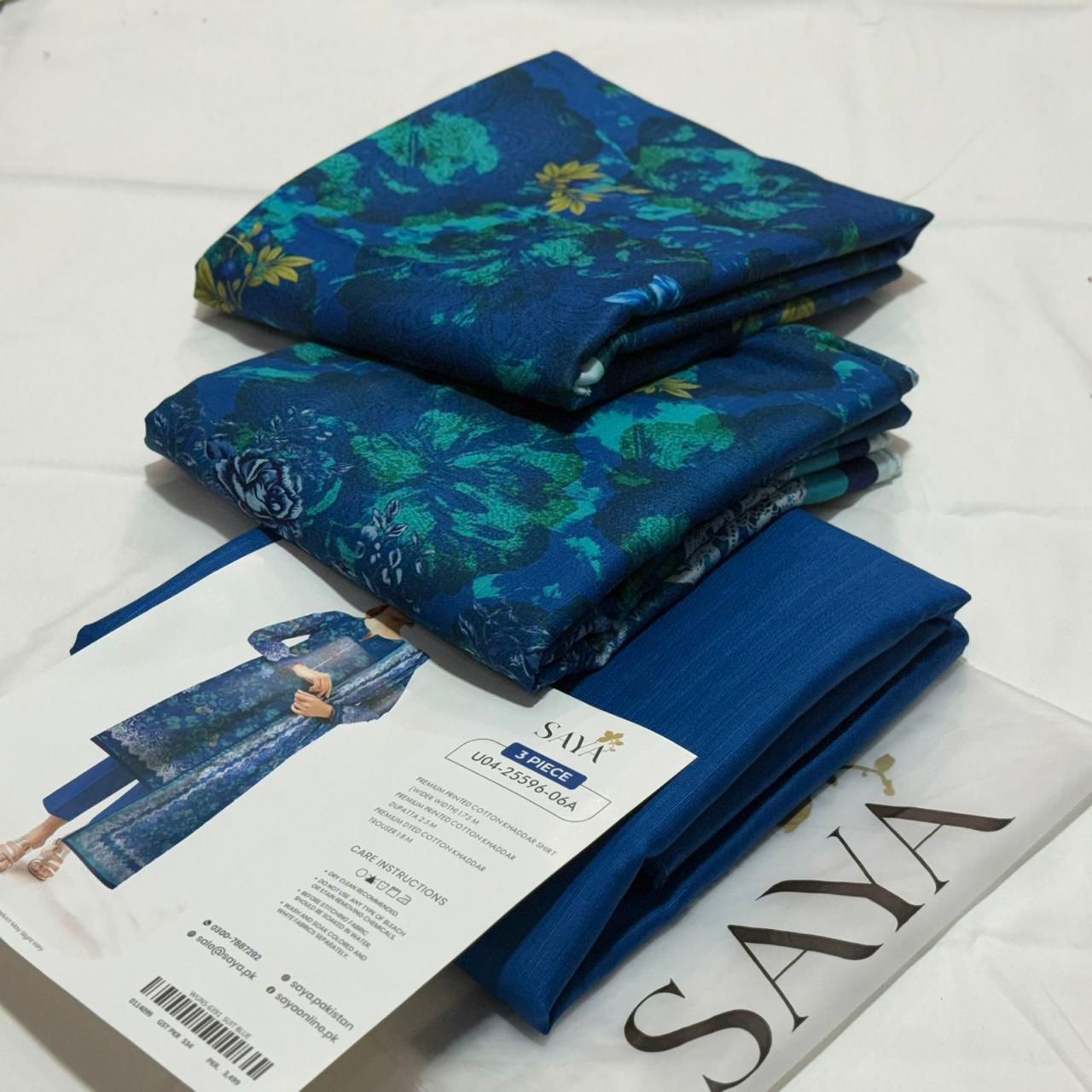 SAYA Printed Khaddar 3Piece D-005